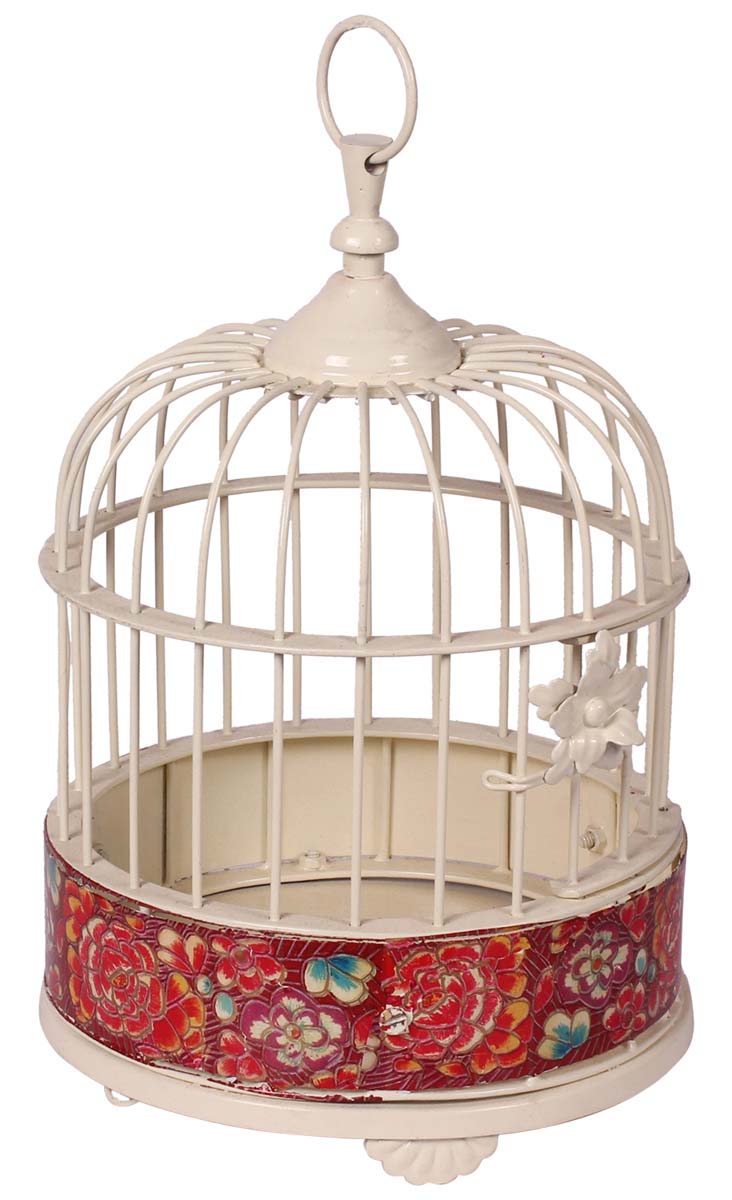 Tea-Light Holder with Multicolored Floral Motifs - Cast in Iron - Intricately Crafted - Vintage-Look Pet Accessories / Unique Decorating items - Buy in Bulk Wholesale